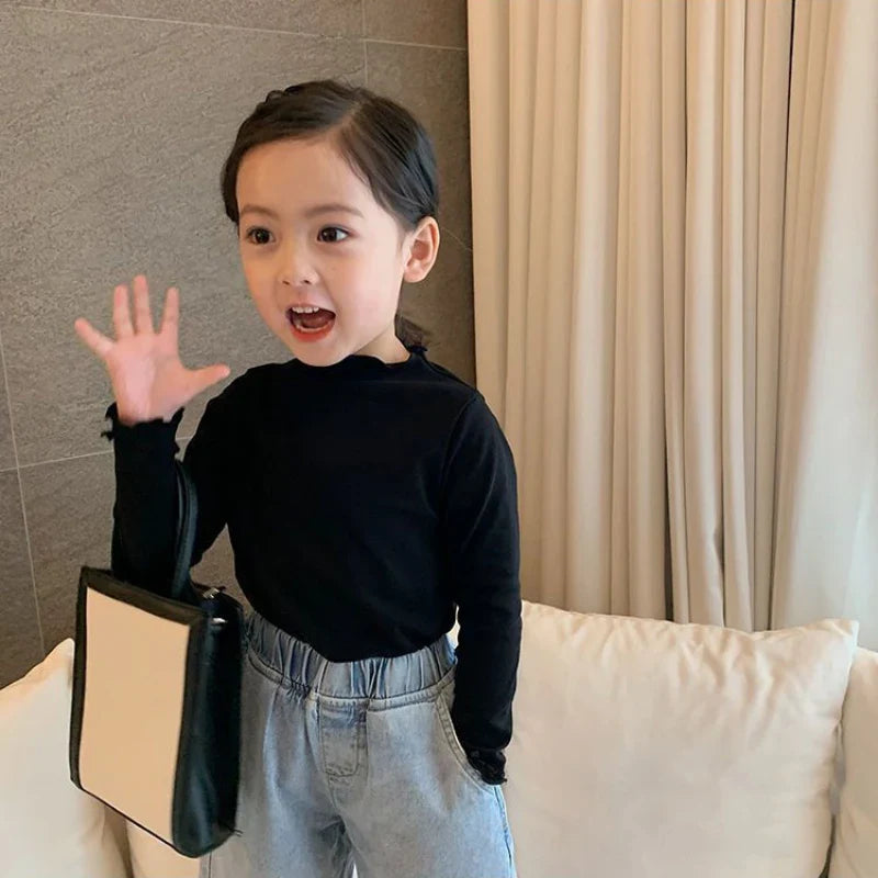 Baby Girls Long-Sleeve Turtleneck Tee